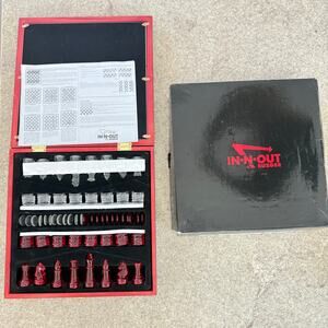 IN-N-OUT Chess Board Glass Complete Set With Box RARE